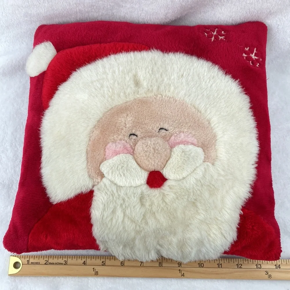 VTG Christmas Santa Claus Plush Pillow 14”